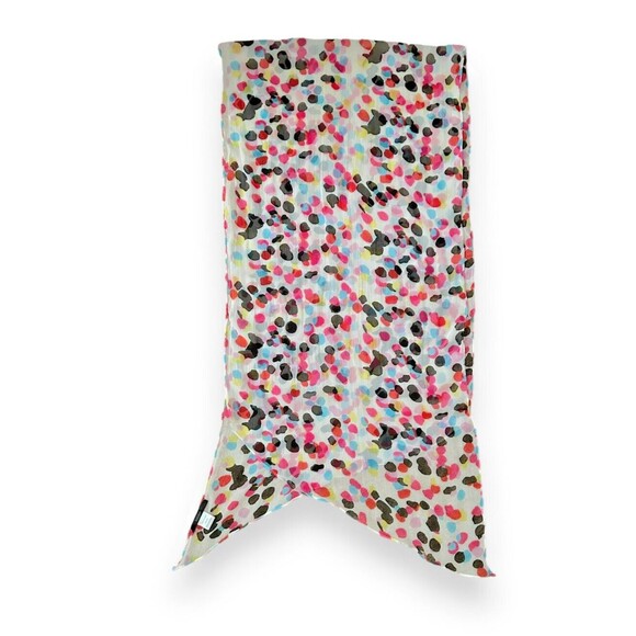 Multicolor Polka Dots Scarf 82" x 19" Rectangular Scarve Unisex - Picture 2 of 4